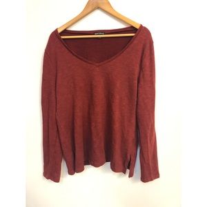 🌞J.Crew Mercantile Burgundy V-Neck Sweater - L